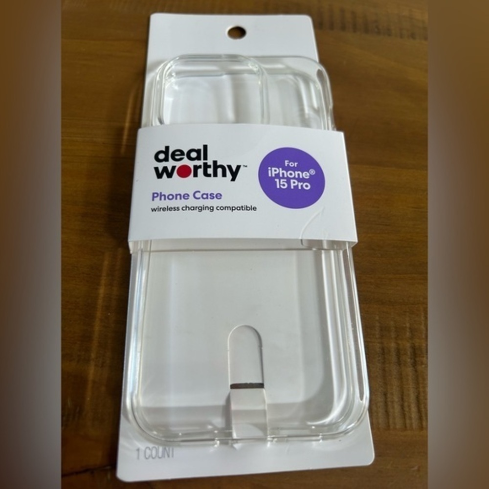 NWT Clear Phone Case for iPhone 15 Pro - Transparent Protective Cover